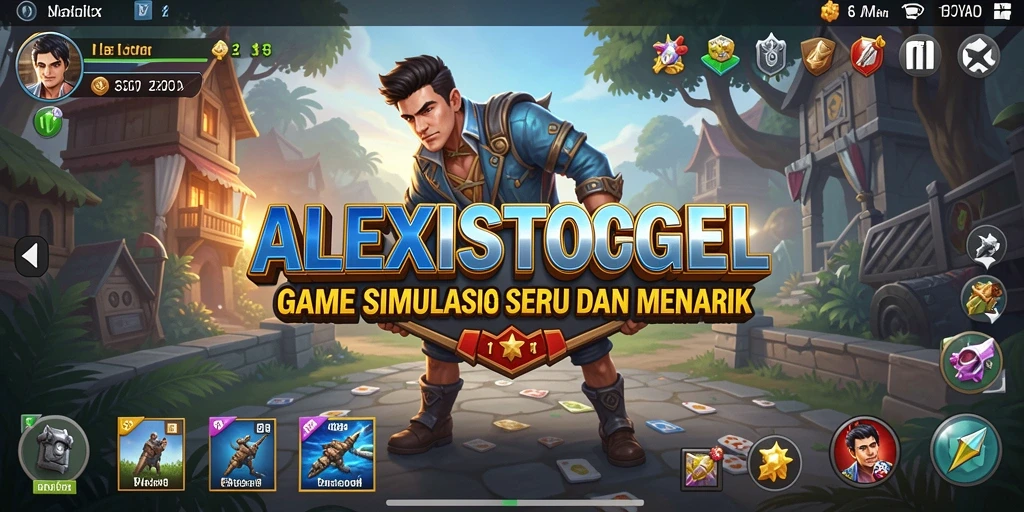 Screenshot gameplay ALEXISTOGEL dengan grafis menawan dan interaksi karakter.
