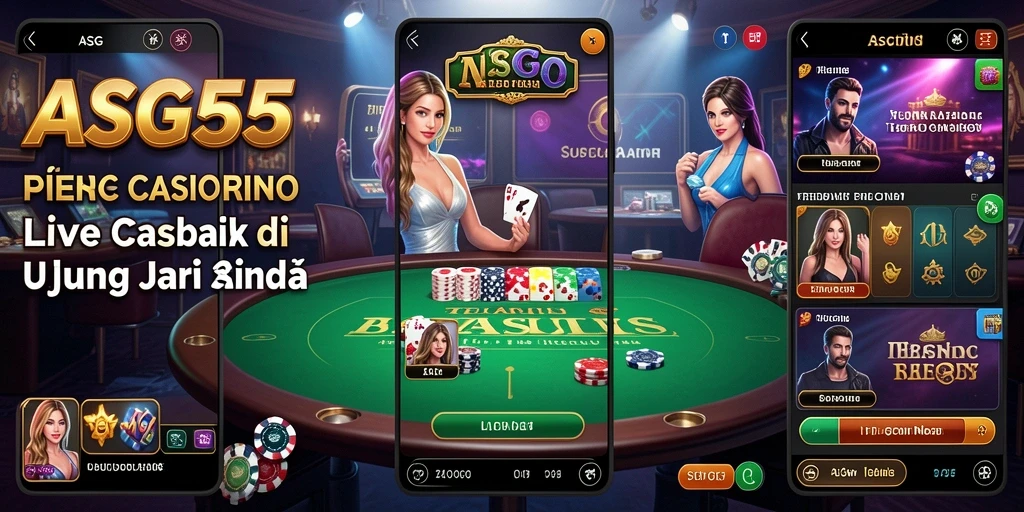 Tampilan penuh aksi dari permainan Live Casino di ASG55.