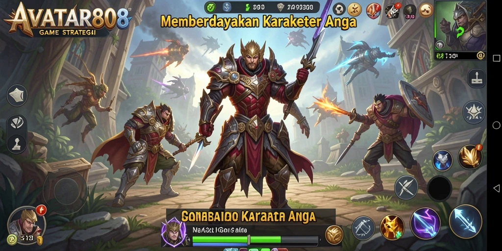 Tangkapan layar permainan <strong>AVATAR808</strong> menunjukkan aksi strategi yang mendebarkan.