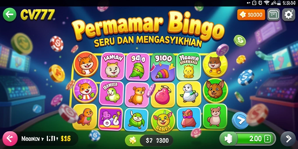 Screenshot gameplay CV777 menampilkan keseruan bermain Bingo yang mengasyikkan.