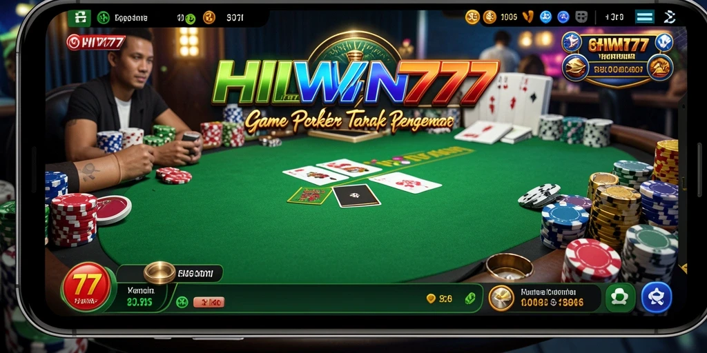 Screenshot HIWIN777 menampilkan aksi seru bermain poker.
