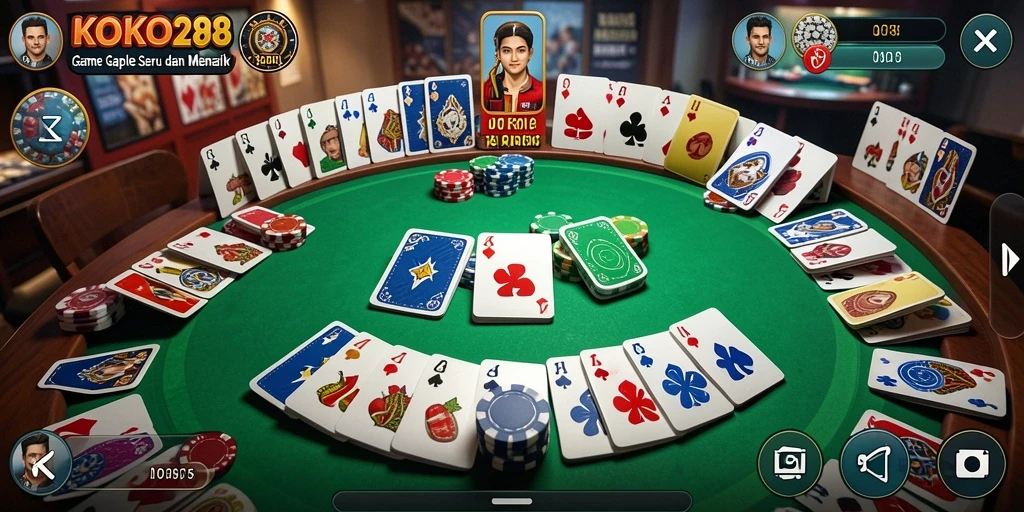 Tampilan gameplay Gaple yang menarik dan seru di KOKO288.