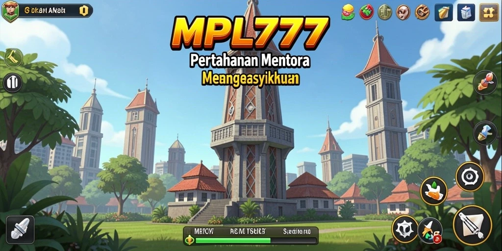 Tampilan gameplay intens dan strategi menara dalam MPL777.