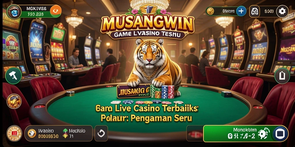 Tampilan game Live Casino dengan dealer profesional dan interaksi menarik.
