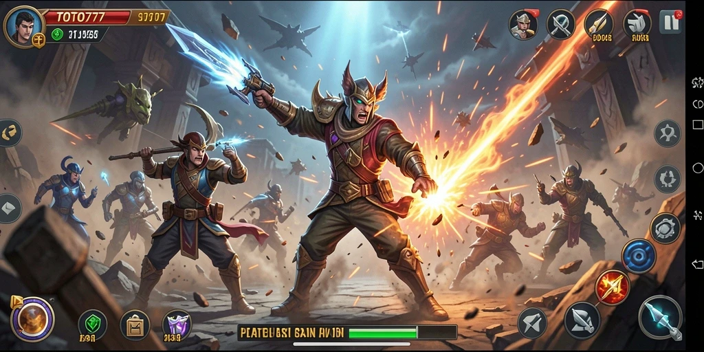 Tampilan gameplay intens TOTO777 dengan aksi mendebarkan.