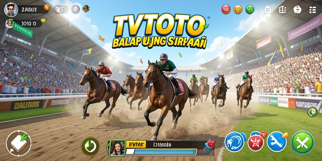 Tampilan gameplay balap yang mendebarkan dan penuh aksi.